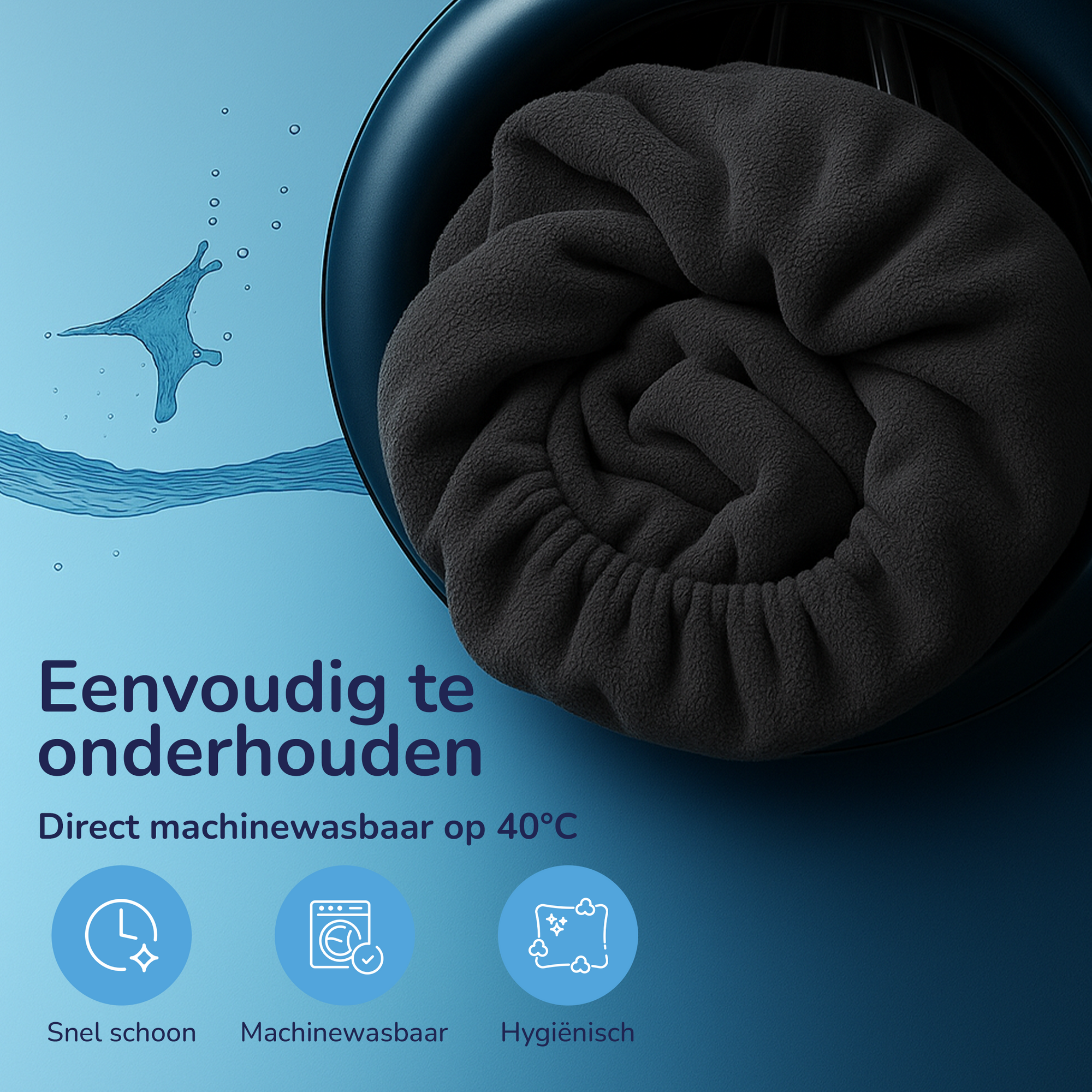 Teddy fleece hoeslaken - antraciet