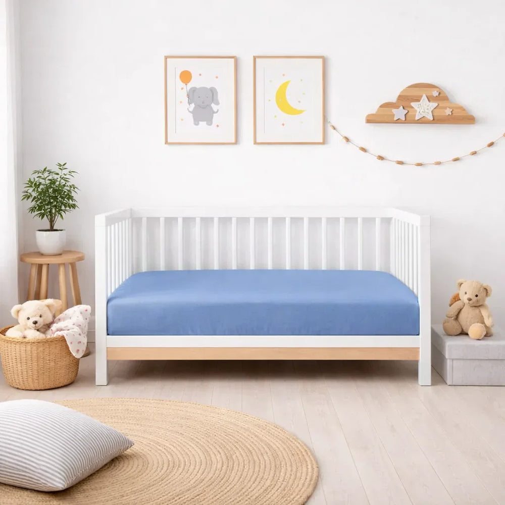Decoware baby hoeslaken - jersey - blauw - 60x120 cm