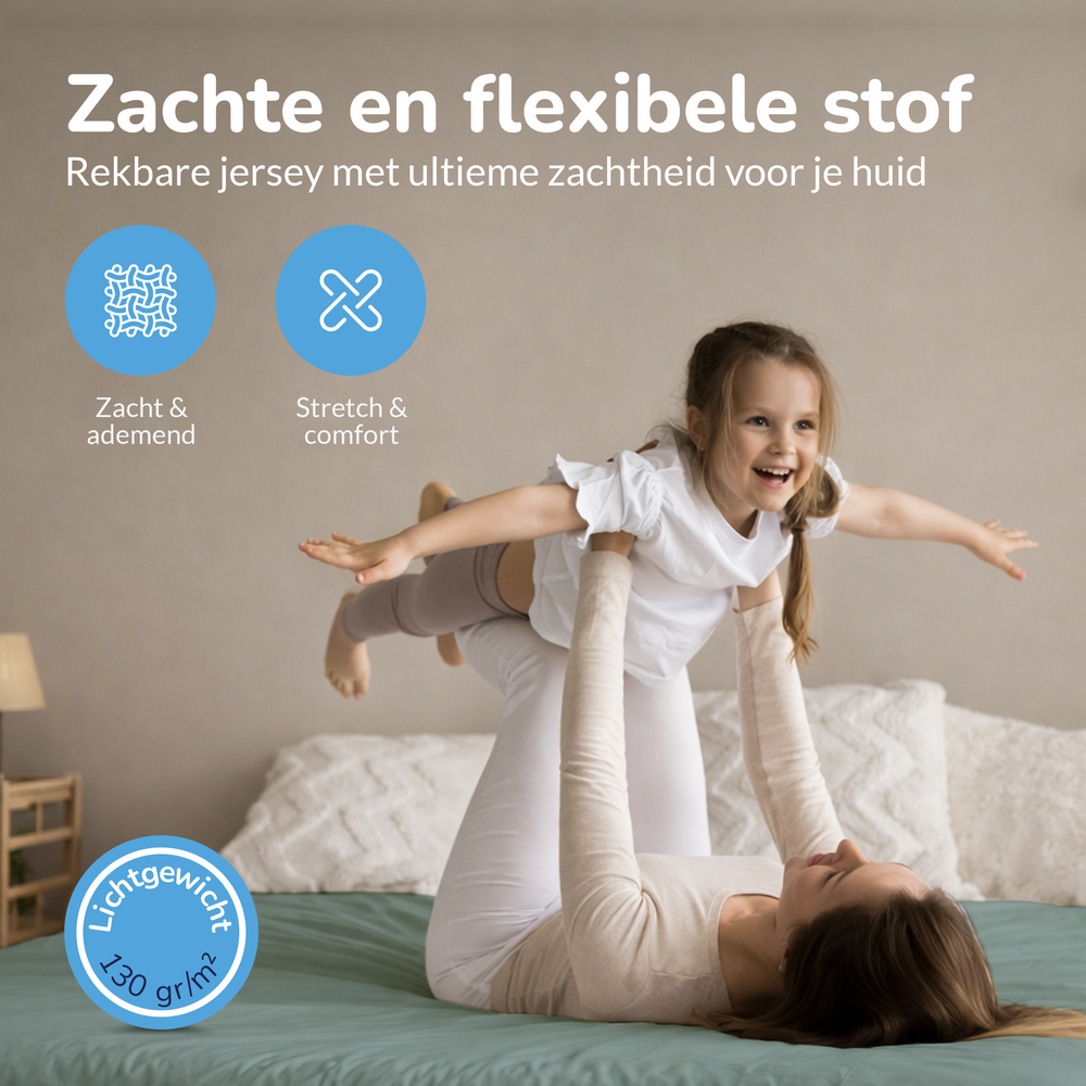 Decoware baby hoeslaken - jersey - groen - 60x120 cm
