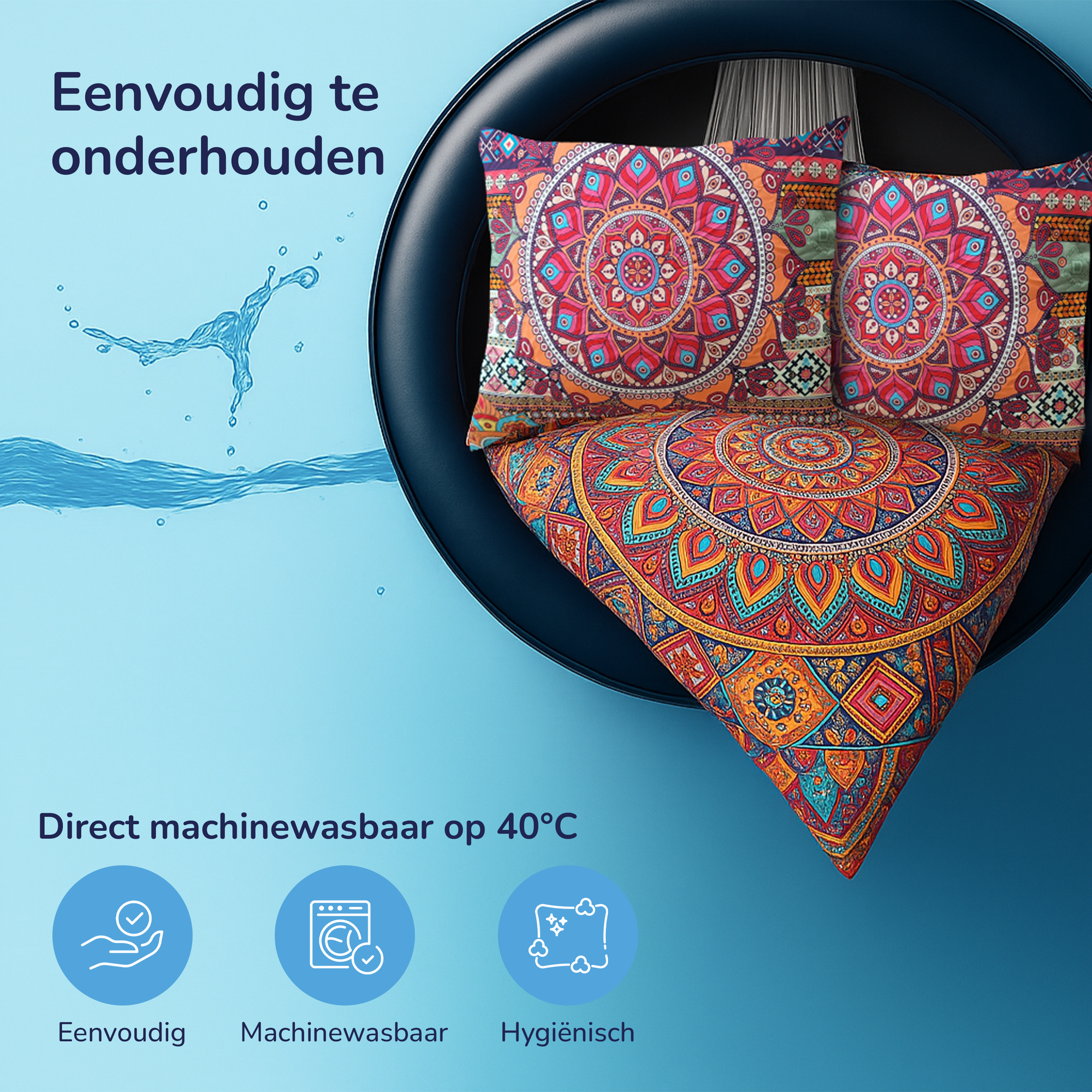 Decoware dekbed zonder overtrek inclusief kussensloop - Bohemian Harmony - microvezel