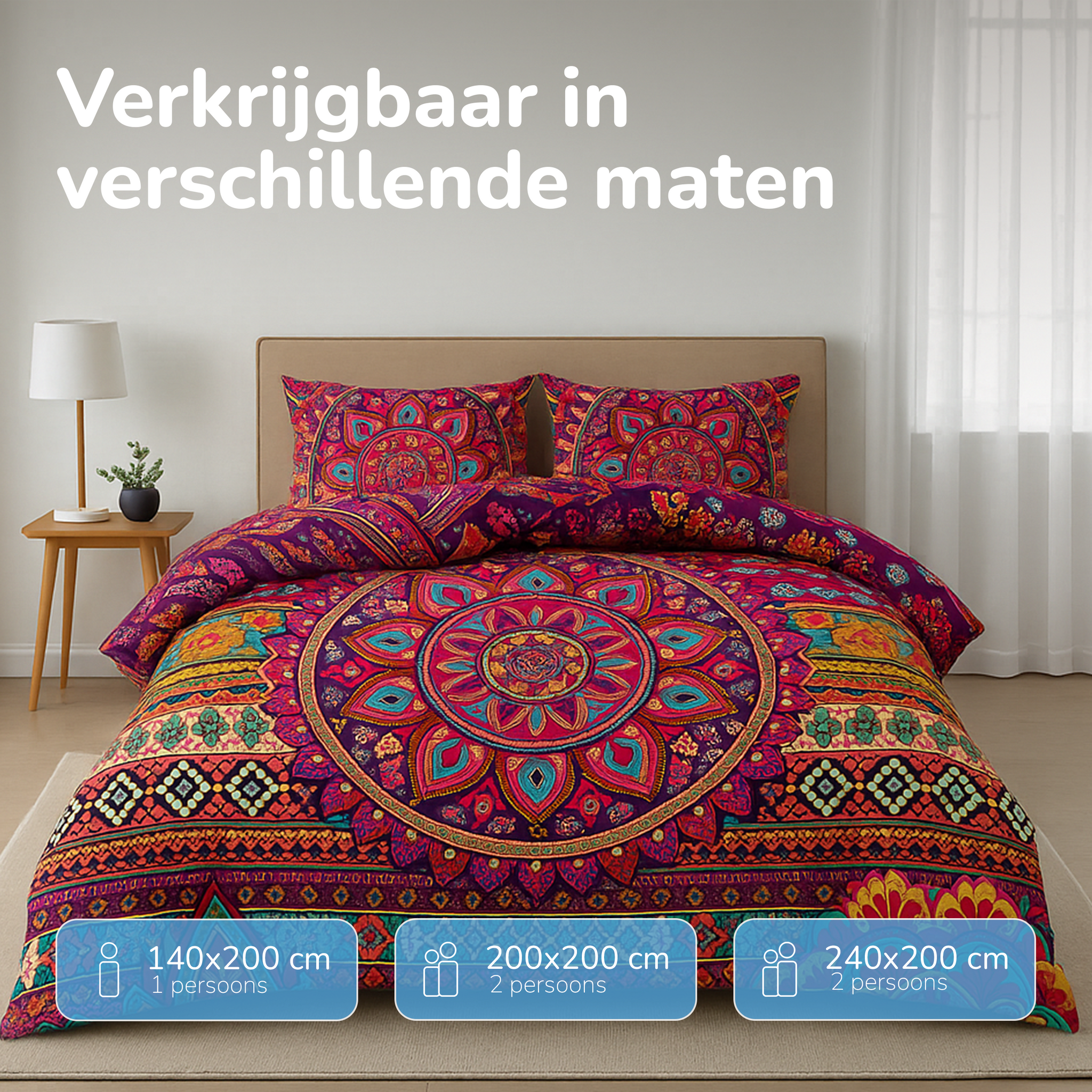 Decoware dekbed zonder overtrek inclusief kussensloop - Bohemian Harmony - microvezel
