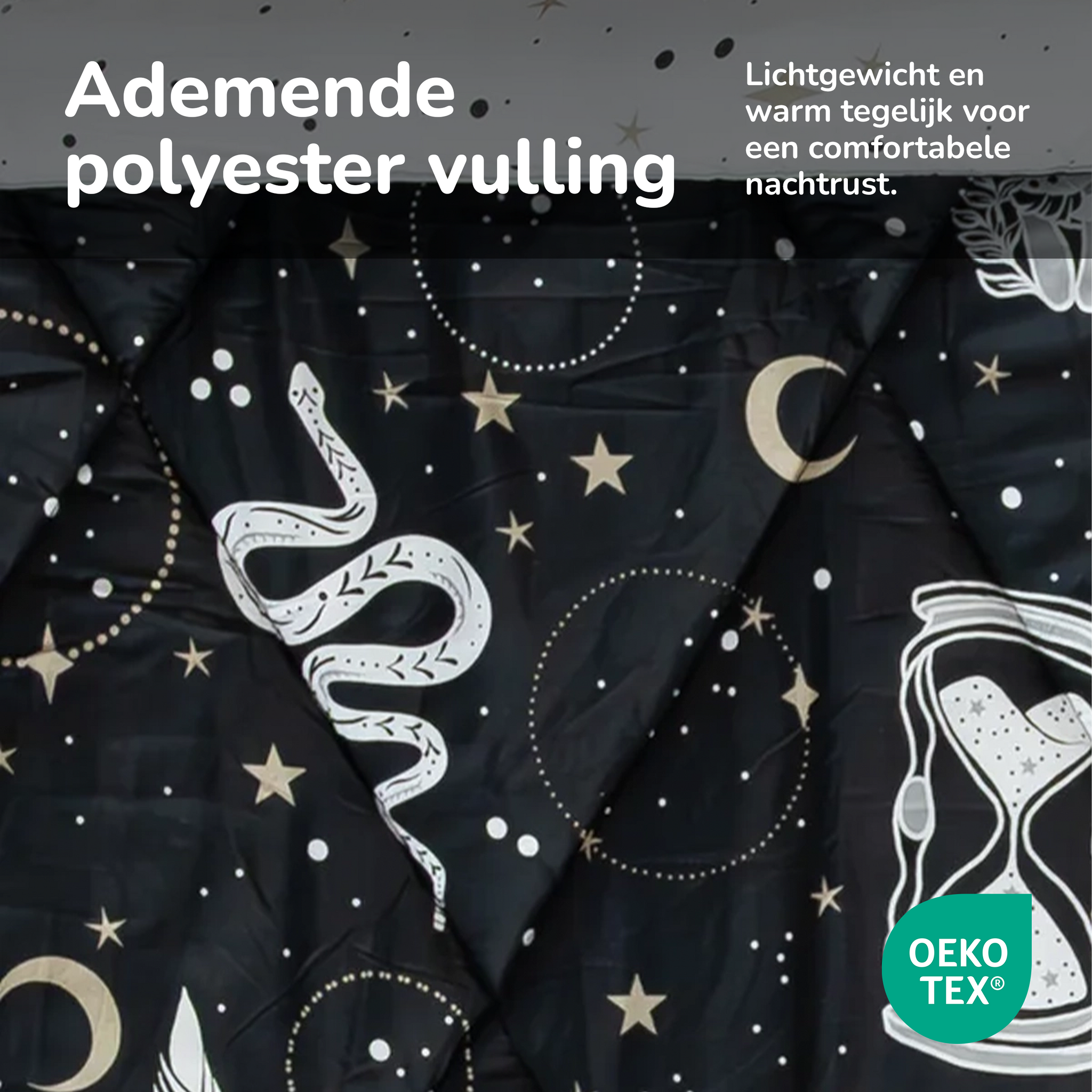 Decoware dekbed zonder overtrek inclusief kussensloop Gothic Magic - microvezel