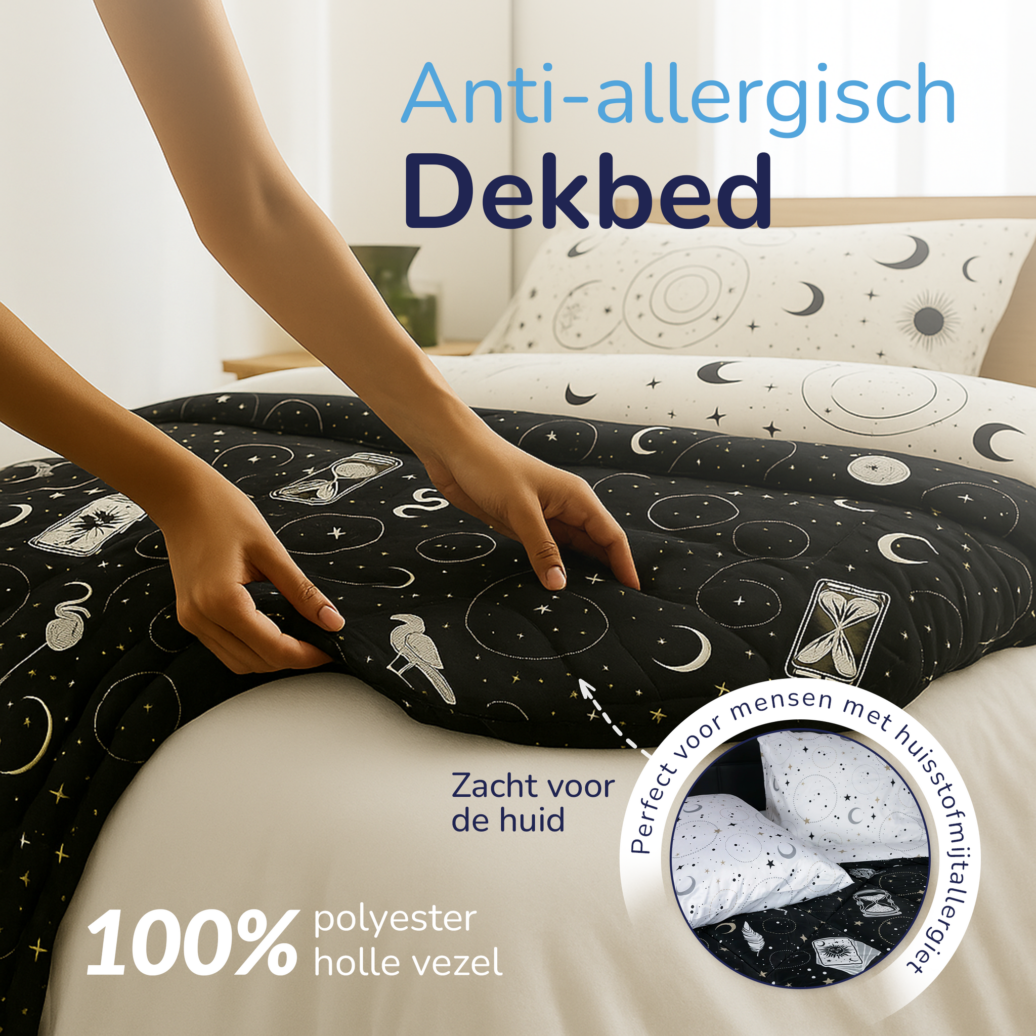 Decoware dekbed zonder overtrek inclusief kussensloop Gothic Magic - microvezel