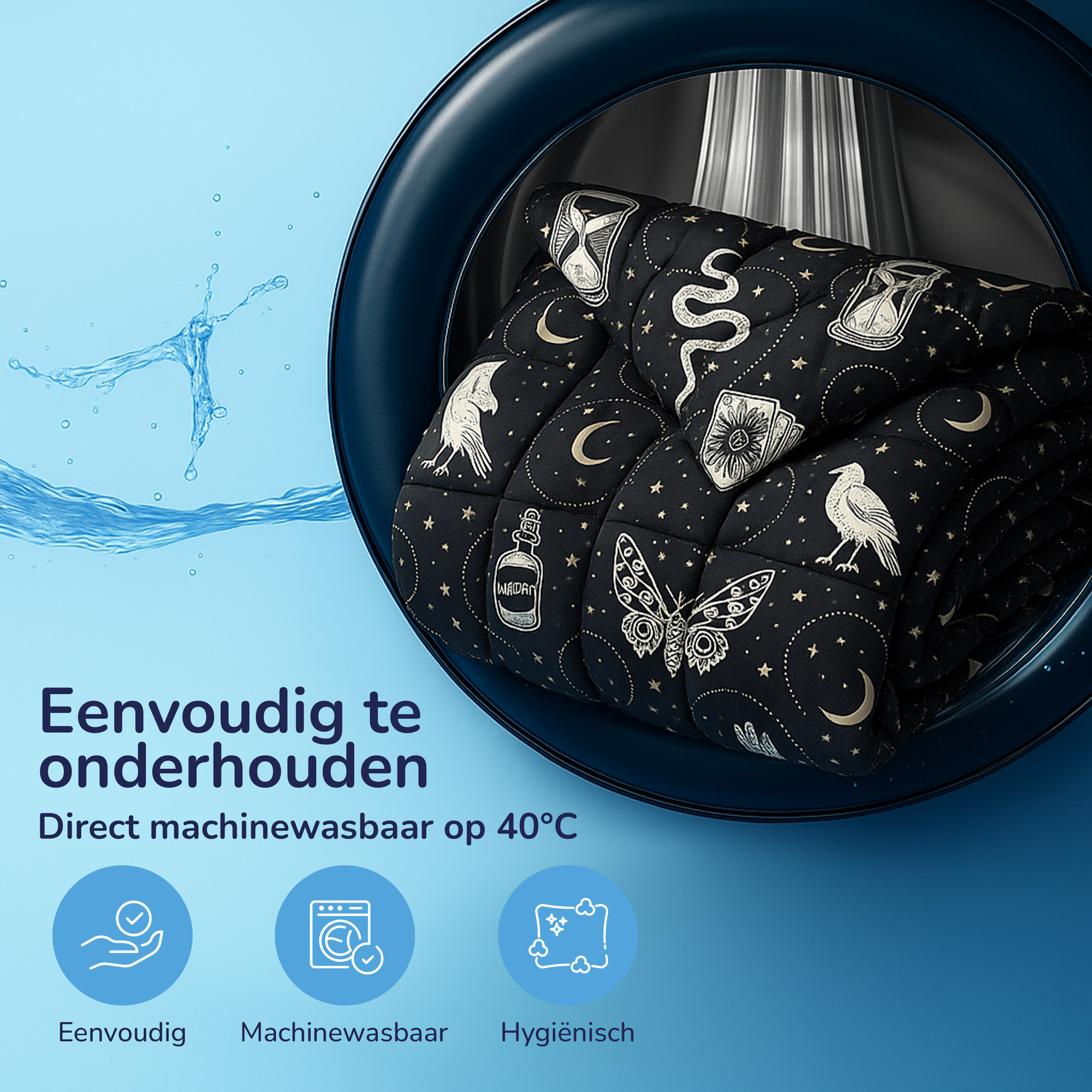 Decoware dekbed zonder overtrek inclusief kussensloop Gothic Magic - microvezel