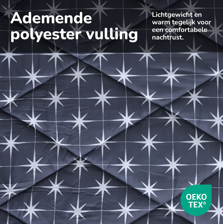 Decoware dekbed zonder overtrek inclusief kussensloop Northern Stars - microvezel