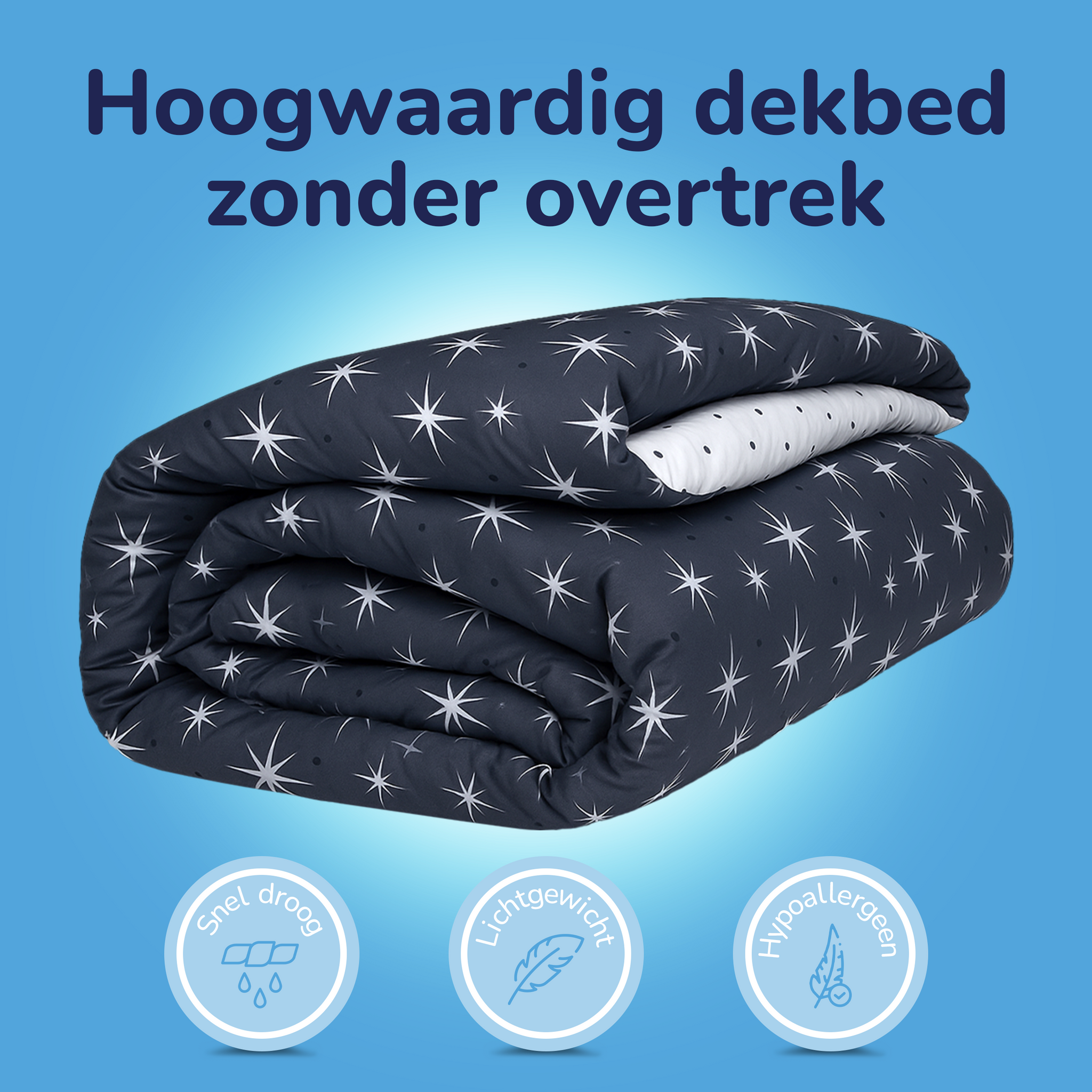 Decoware dekbed zonder overtrek inclusief kussensloop Northern Stars - microvezel