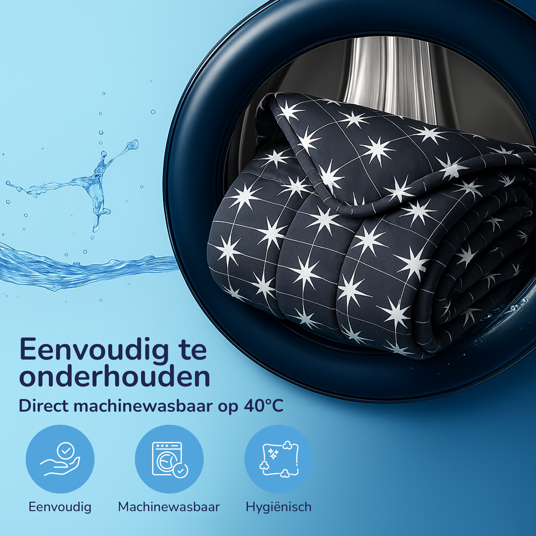 Decoware dekbed zonder overtrek inclusief kussensloop Northern Stars - microvezel