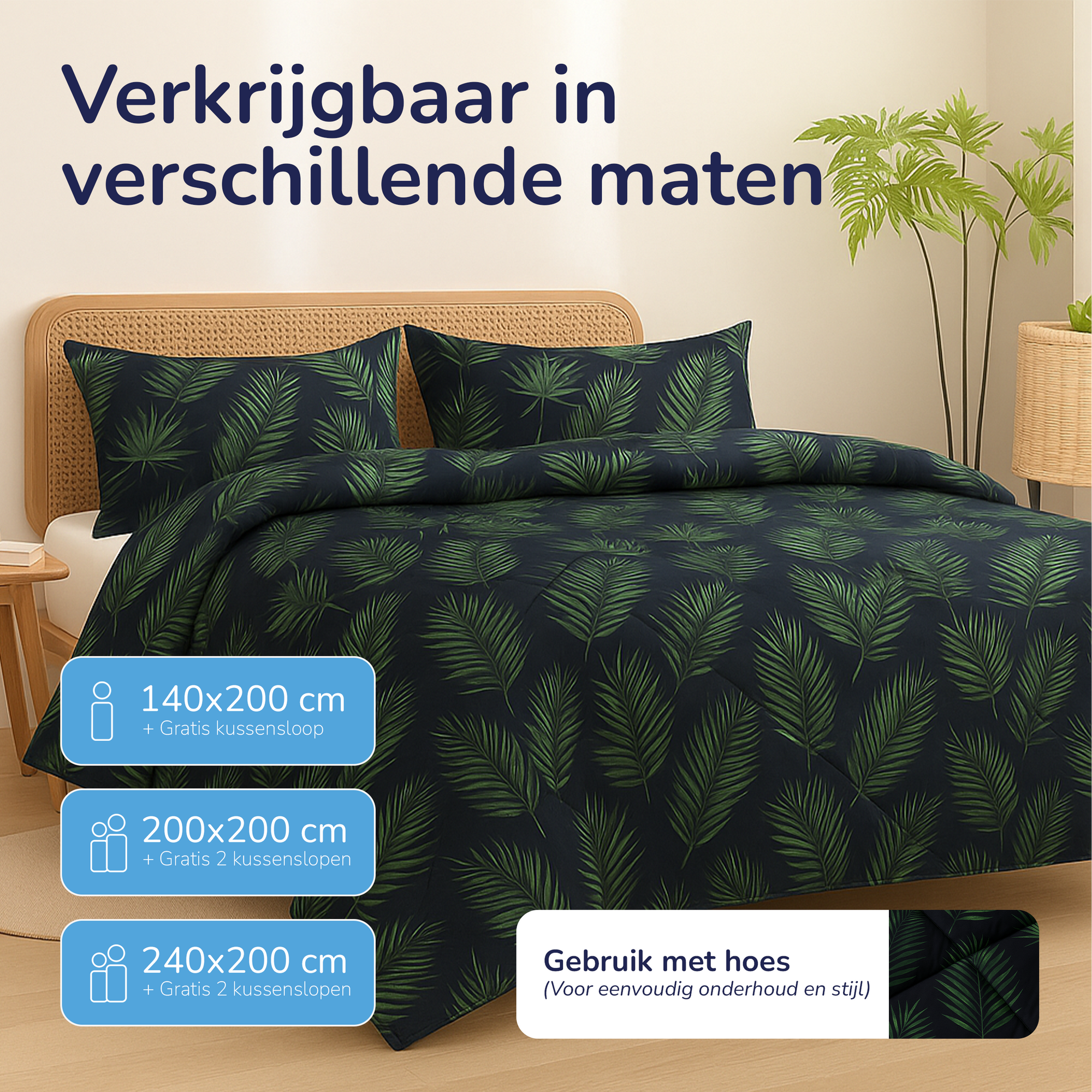 Decoware dekbed zonder overtrek - inclusief kussensloop - Palma - Microvezel