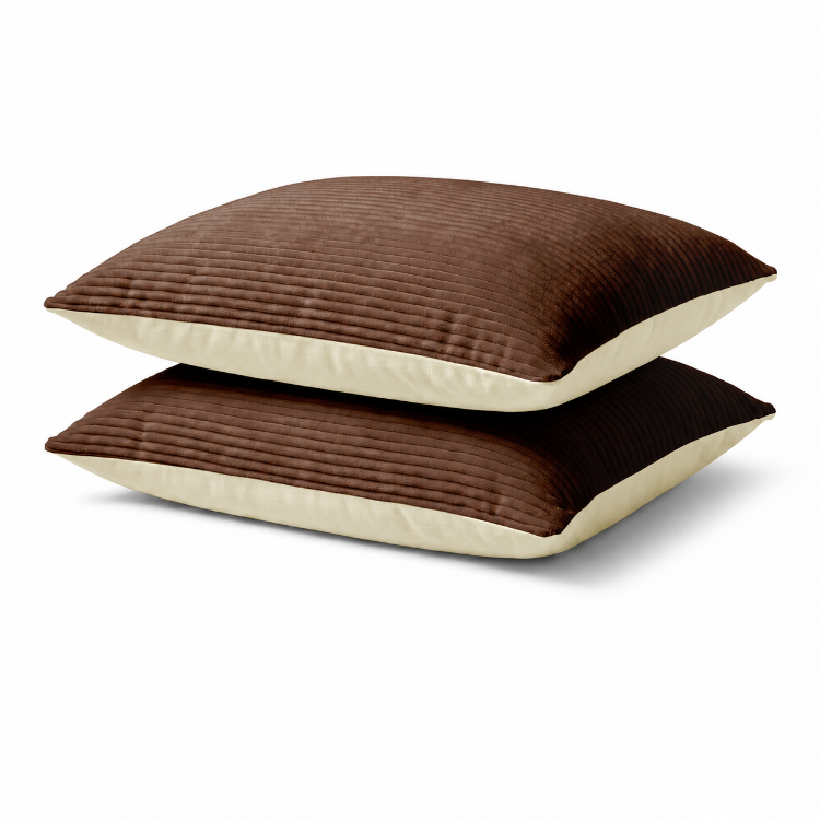 Decoware dekbed zonder overtrek incl. kussensloop - Corduroy - Bruin - kussenslopen