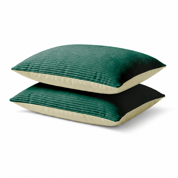 Decoware dekbed zonder overtrek incl. kussensloop - Corduroy - Groen - kussenslopen