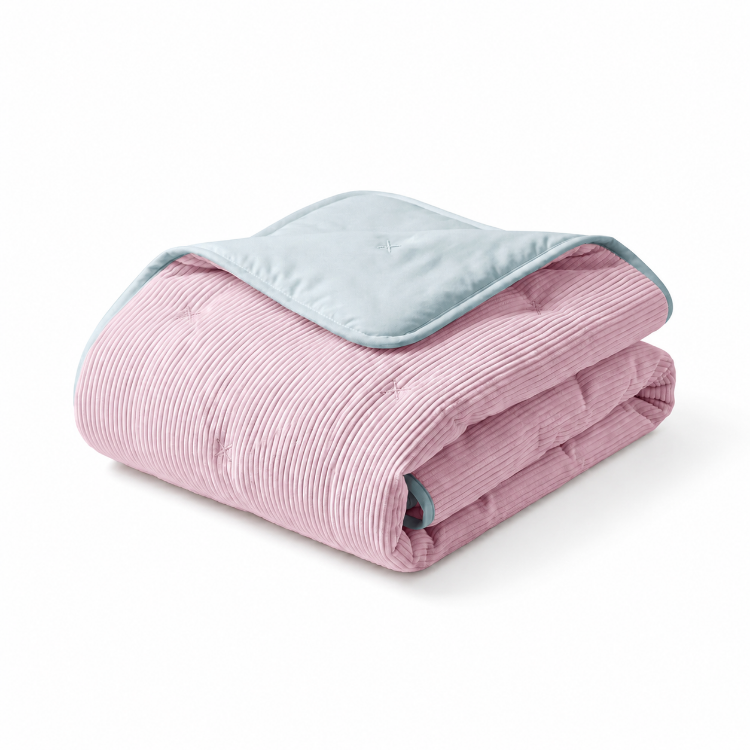 Decoware dekbed zonder overtrek incl. kussensloop - Corduroy - Roze