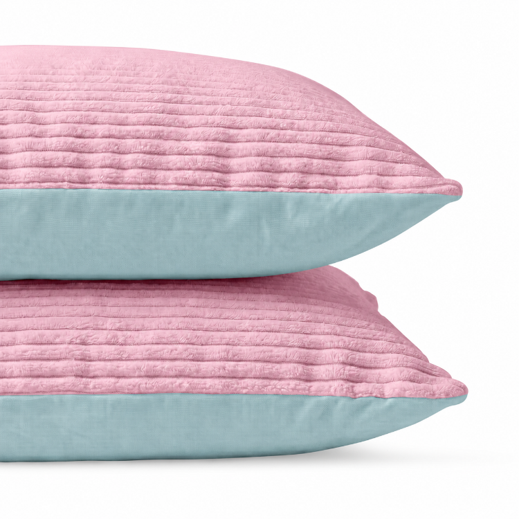 Decoware dekbed zonder overtrek incl. kussensloop - Corduroy - Roze - detail slopen