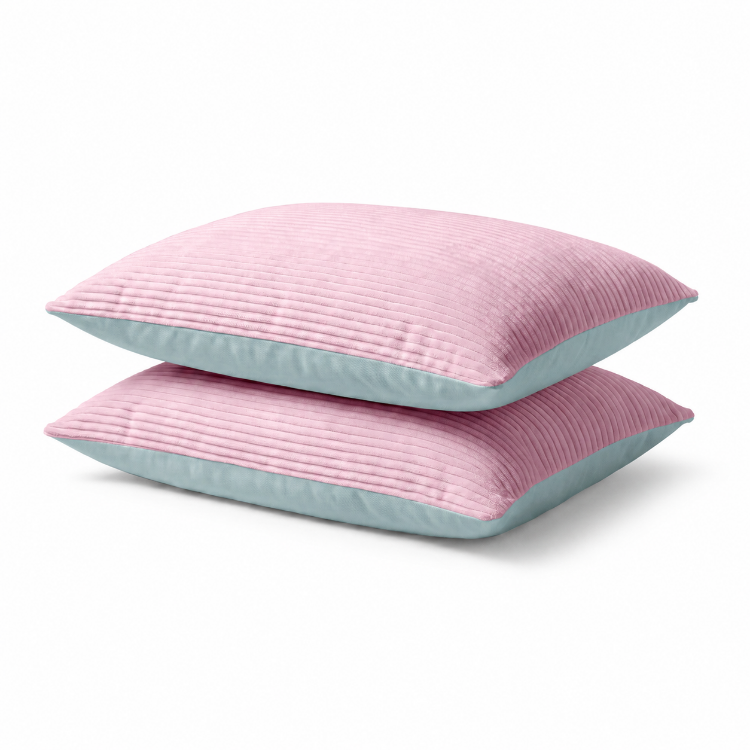Decoware dekbed zonder overtrek incl. kussensloop - Corduroy - Roze - kussenslopen