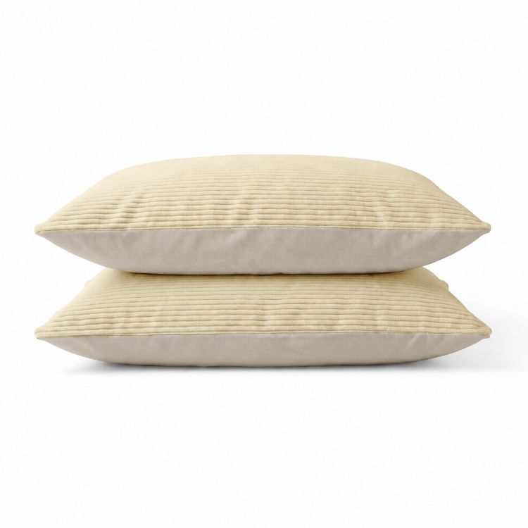 Decoware dekbed zonder overtrek incl. kussensloop - Corduroy - Taupe Creme - kussenslopen