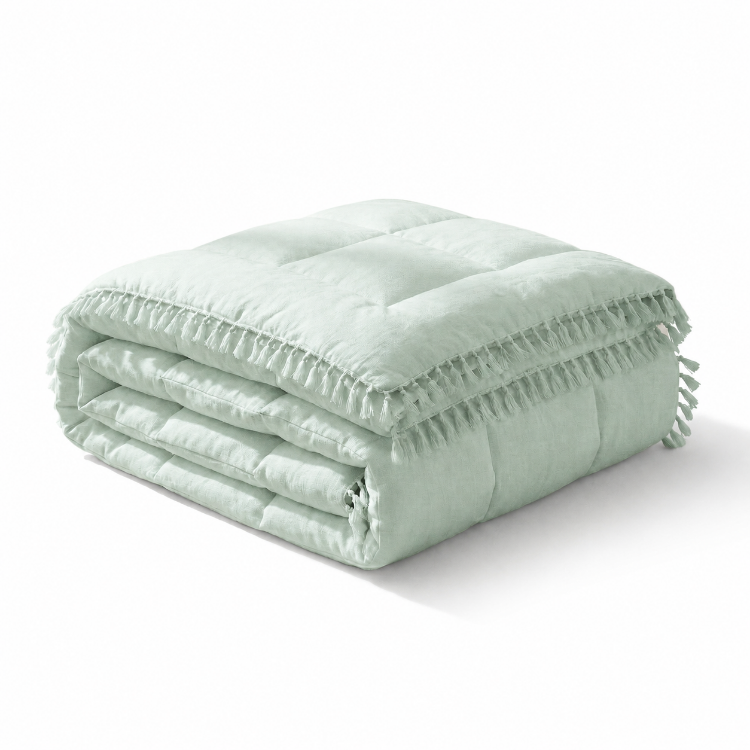 Decoware dekbed zonder overtrek incl. kussensloop - Lace trim - Groen