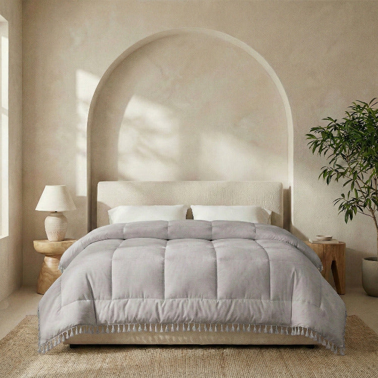 Decoware dekbed zonder overtrek incl. kussensloop - Lace trim - Lila - kamerfoto