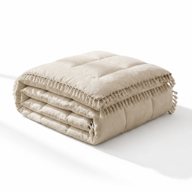 Decoware dekbed zonder overtrek incl. kussensloop - Lace trim - Taupe