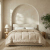Decoware dekbed zonder overtrek incl. kussensloop - Lace trim - Taupe - vooraanzicht