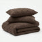 Decoware dekbed zonder overtrek incl. kussensloop - Tufted Curve - bruin
