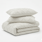Decoware dekbed zonder overtrek incl. kussensloop - Tufted Curve - off white