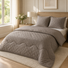 Decoware dekbed zonder overtrek incl. kussensloop - Tufted Curve - taupe