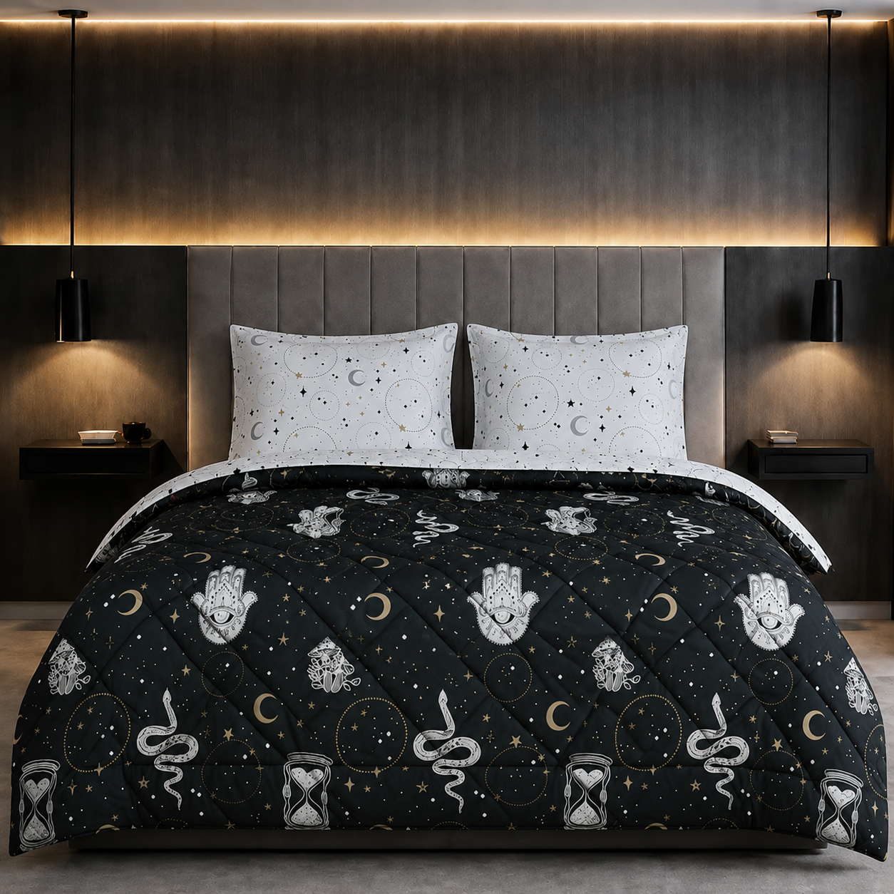 Decoware dekbed zonder overtrek incl. kussensloop - microvezel - Gothic Magic