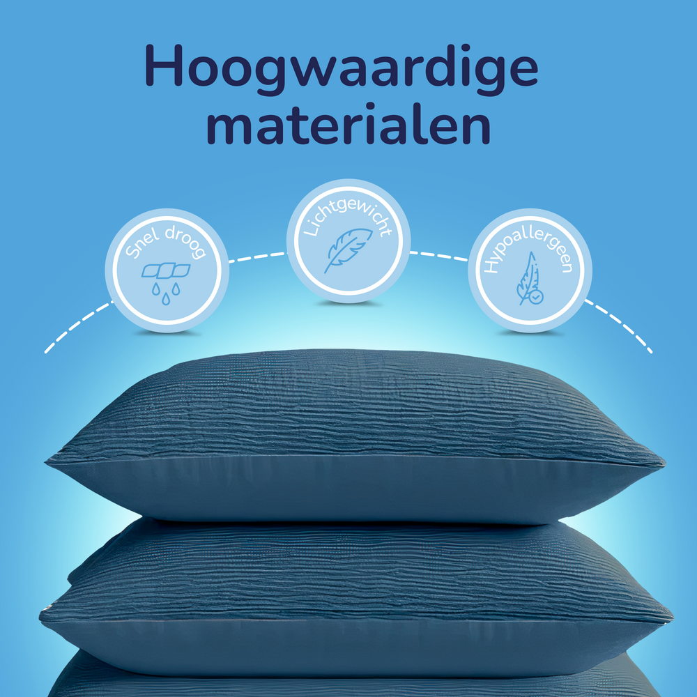 Decoware dekbed zonder overtrek incl. kussensloop - Mousseline - Petrol