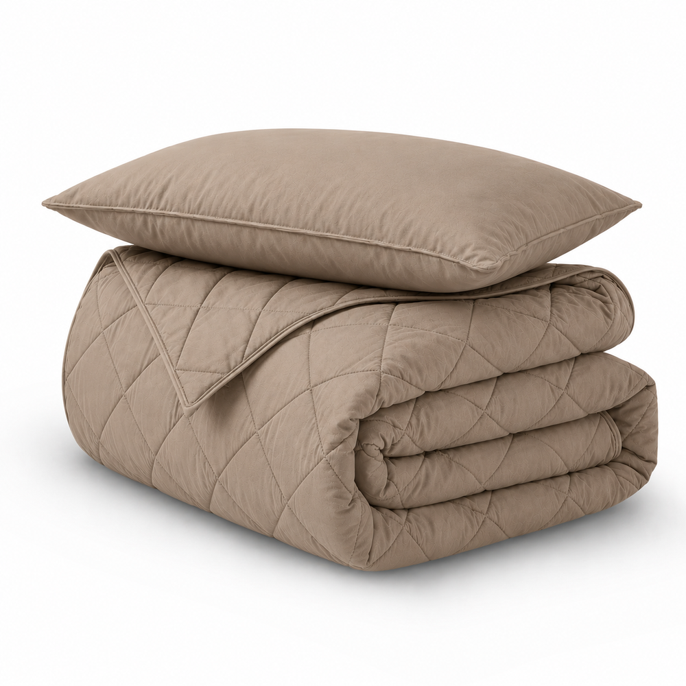 Decoware dekbed zonder overtrek incl. kussensloop -  taupe