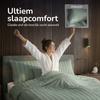 Decoware dekbedovertrek Hotelstreep - lichtgroen - Katoensatijn