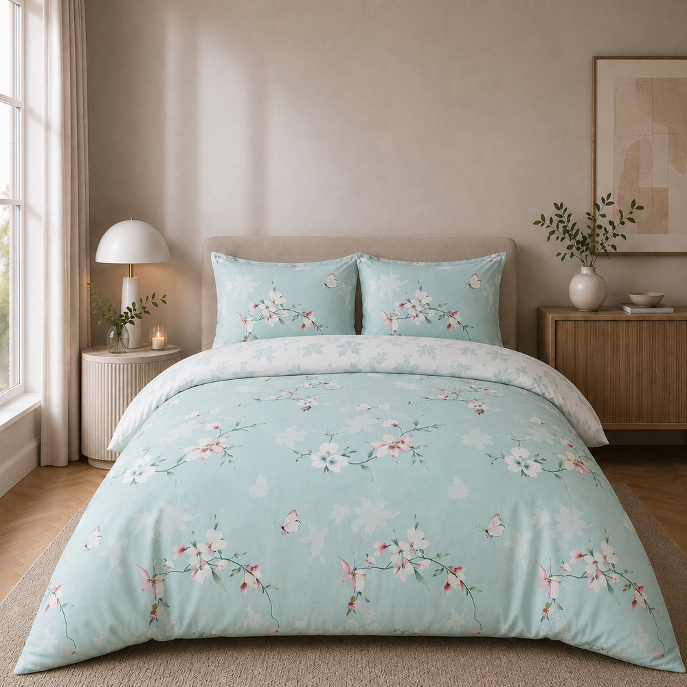 Decoware dekbedovertrek Hummingbird - groen - microvezel