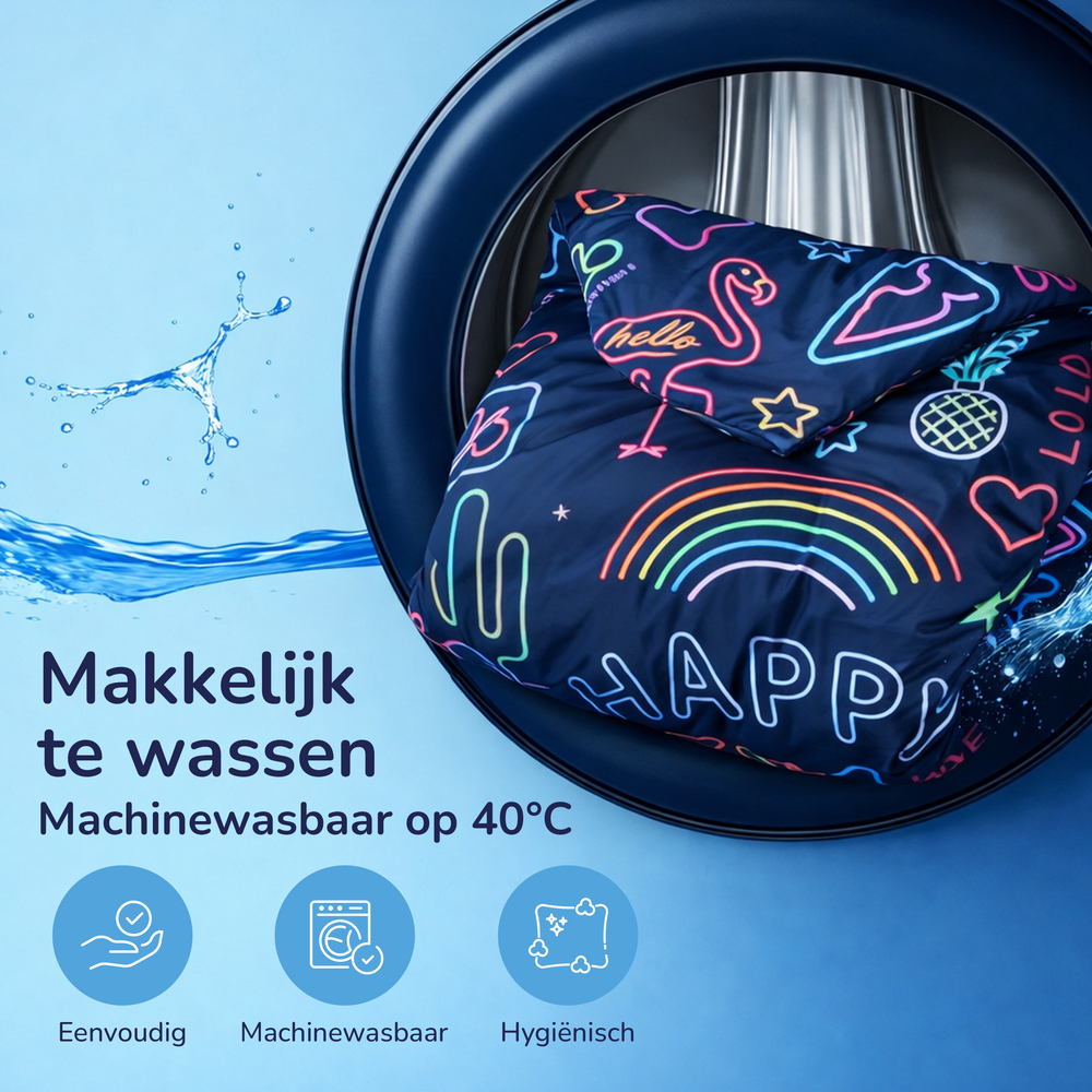 Decoware dekbedovertrek Neon Be Happy - microvezel