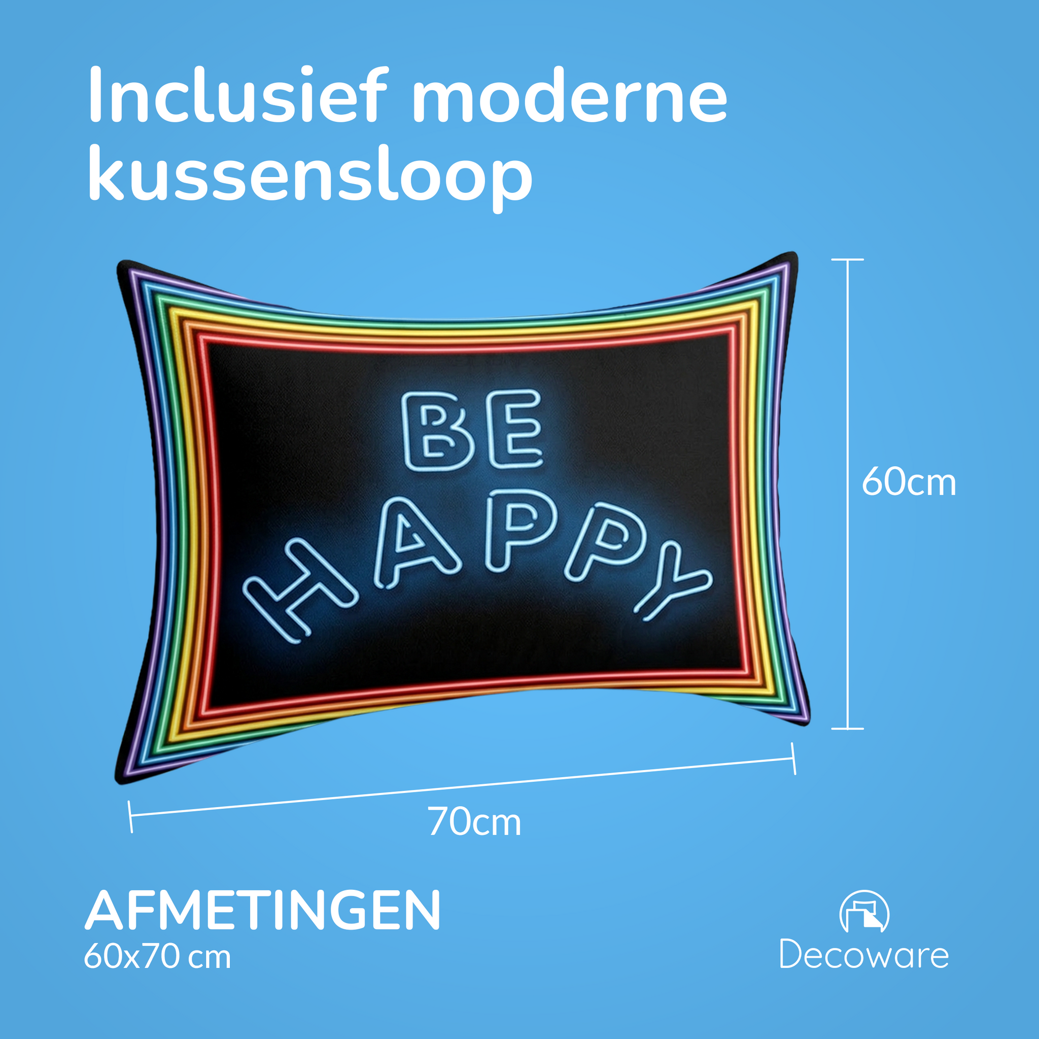 Decoware dekbedovertrek Neon Be Happy - microvezel