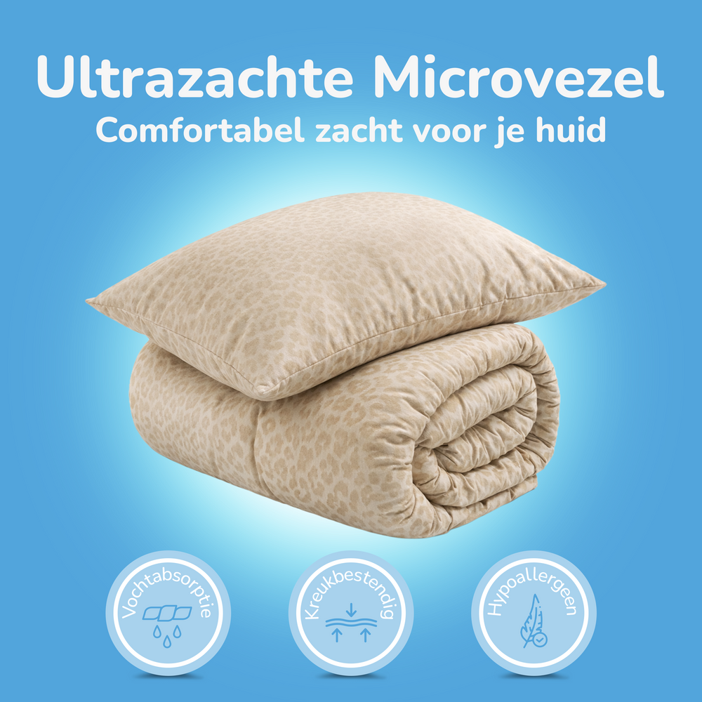 Decoware dekbedovertrek Panter beige - microvezel