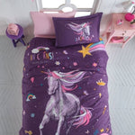 Decoware dekbedovertrek Rainbow unicorn - Katoen - eenpersoons (140x220 + 60x70 cm)
