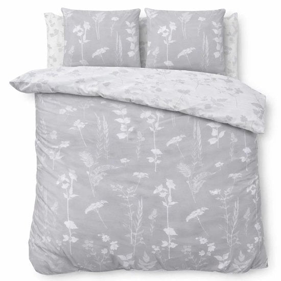 Decoware dekbedovertrek Silhouette Leaves - zand - microvezel