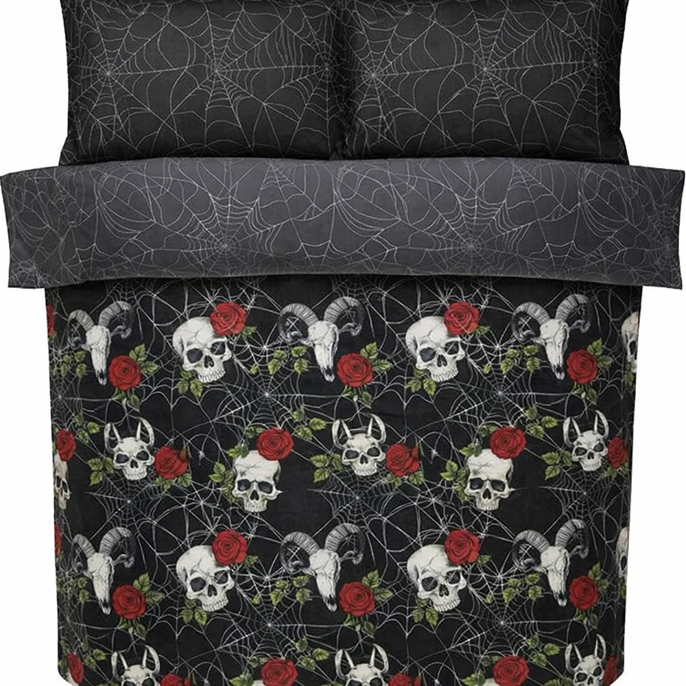 Decoware dekbedovertrek Skulls & Roses - microvezel