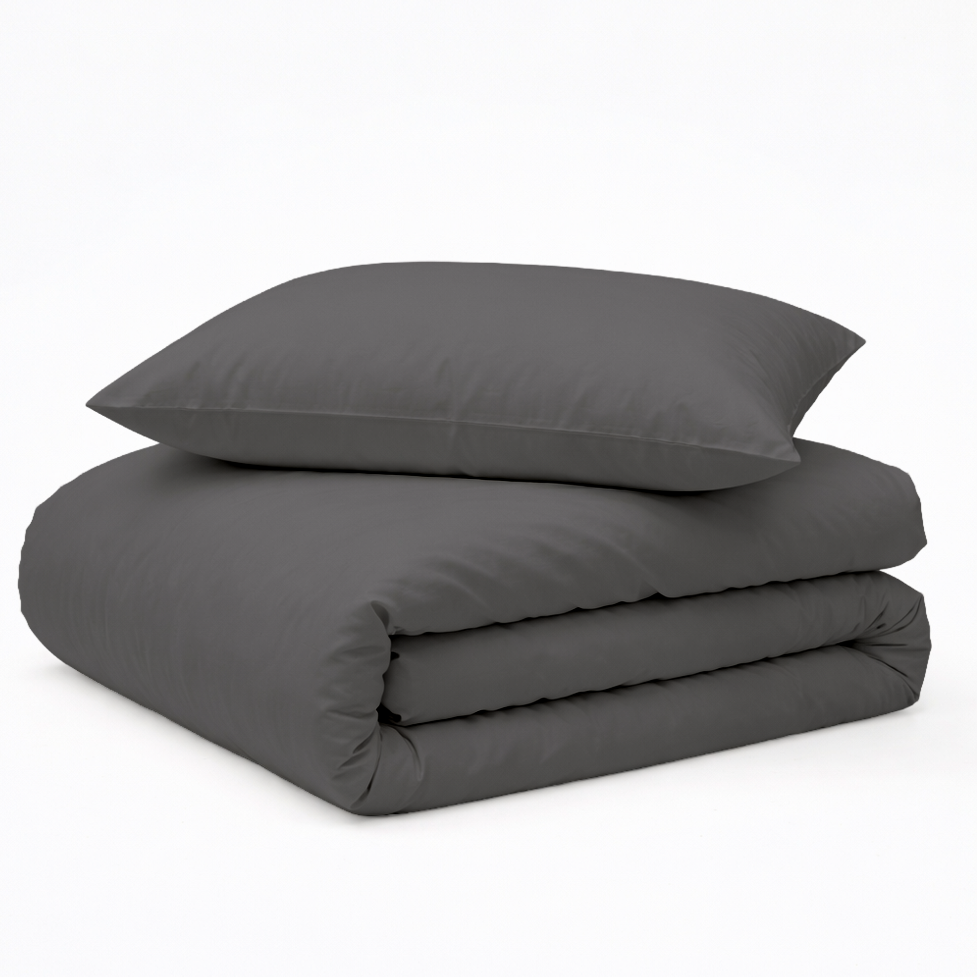 Decoware dekbedovertrek Uni - Antraciet - Katoen