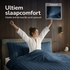 Decoware dekbedovertrek Hotelstreep - blauw - katoensatijn