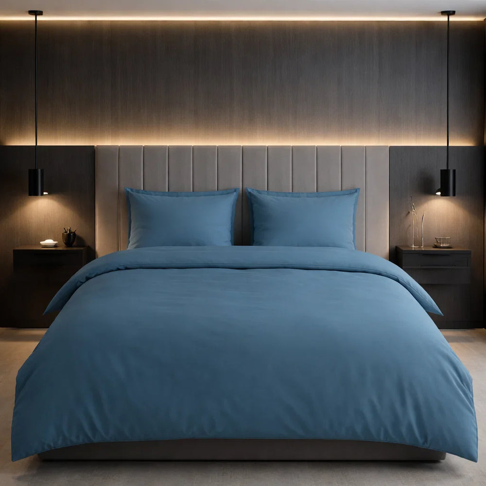 Decoware dekbedovertrek uni - Katoen - Blauw