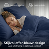 Decoware dekbedovertrek uni - donkerblauw - katoen