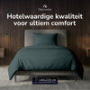 Decoware dekbedovertrek uni - donkergroen - katoen