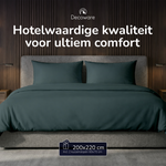 Decoware dekbedovertrek uni - donkergroen - katoen