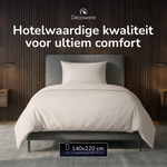 Decoware dekbedovertrek uni - licht zand - katoen