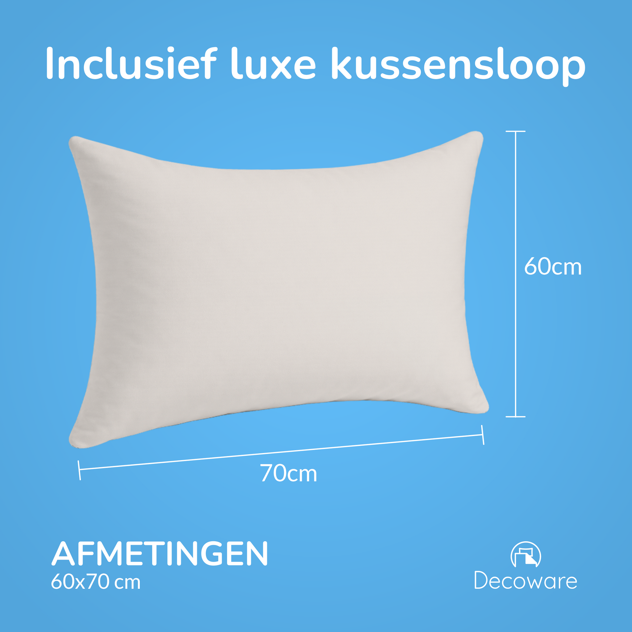 Decoware dekbedovertrek uni - Licht zand - Katoen