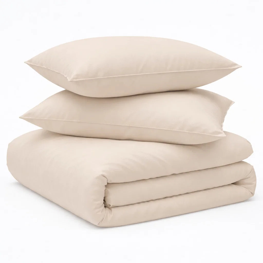 Decoware dekbedovertrek uni - Lichtzand - Katoensatijn