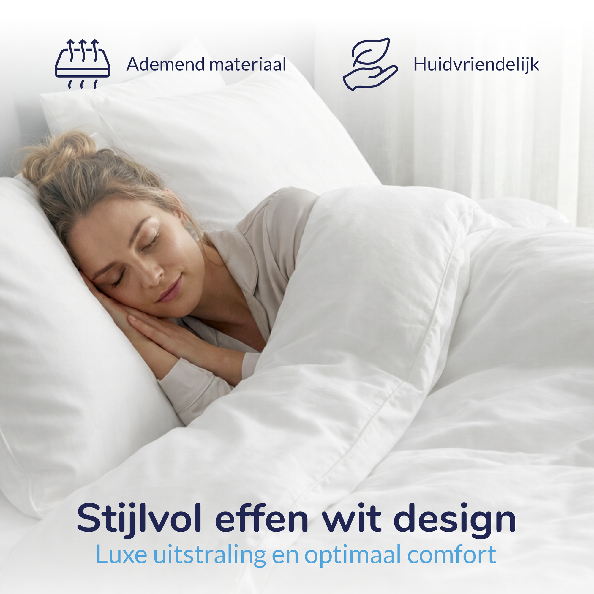 Decoware dekbedovertrek uni - Katoen - Wit