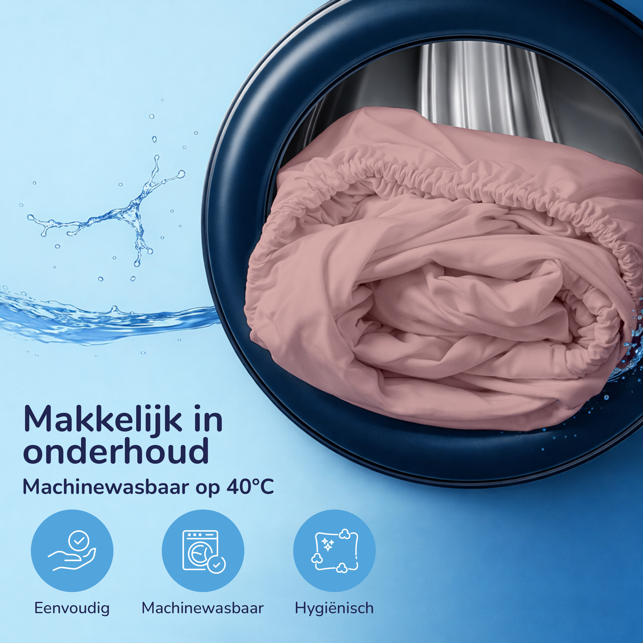 Decoware hoeslaken - Katoen  - Roze