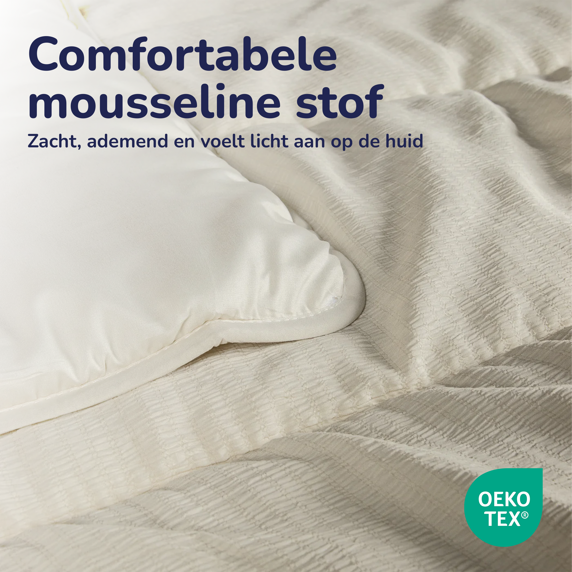 Decoware Easy dekbed zonder overtrek inclusief kussensloop - Mousseline - zand