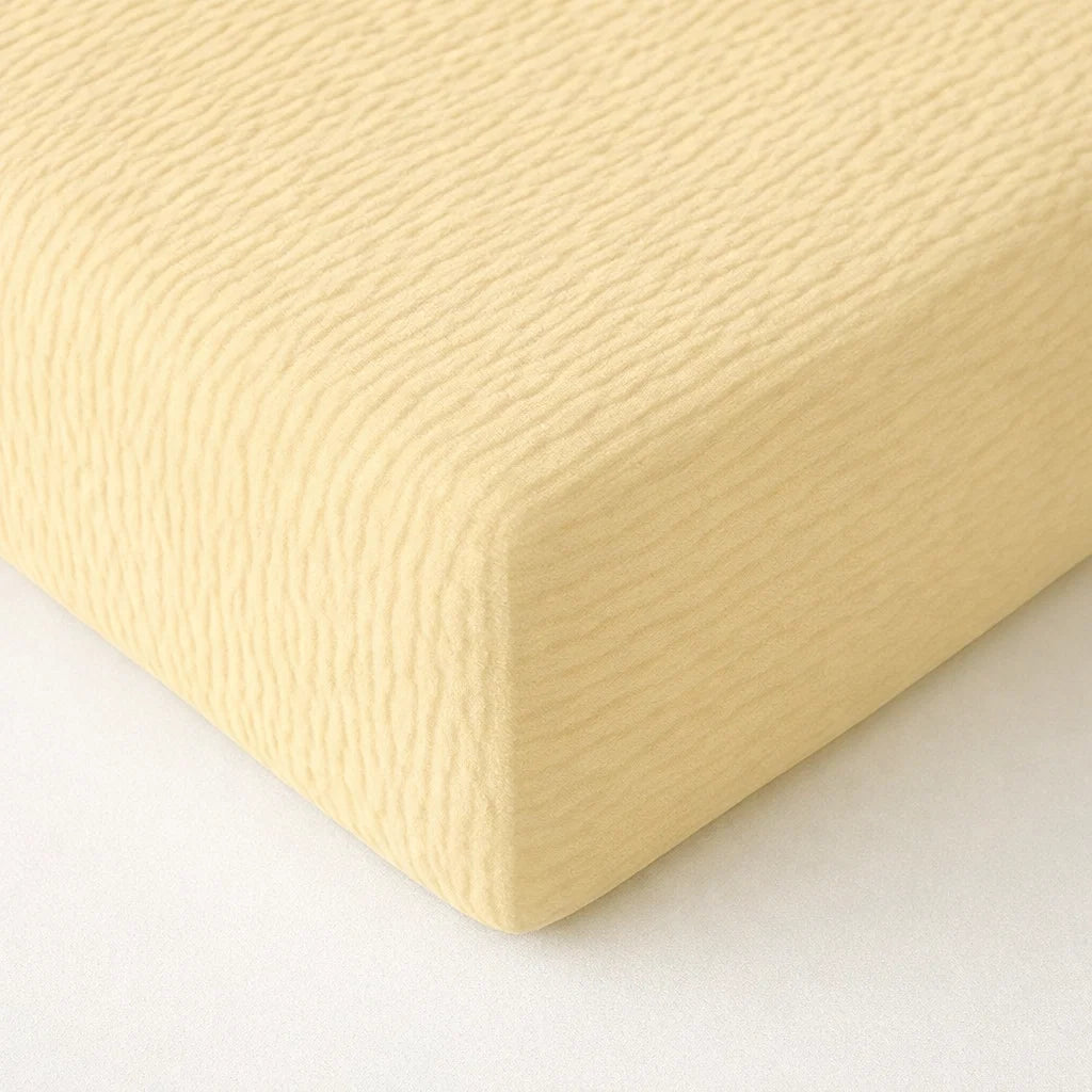 Mousseline hoeslaken - microvezel - creme