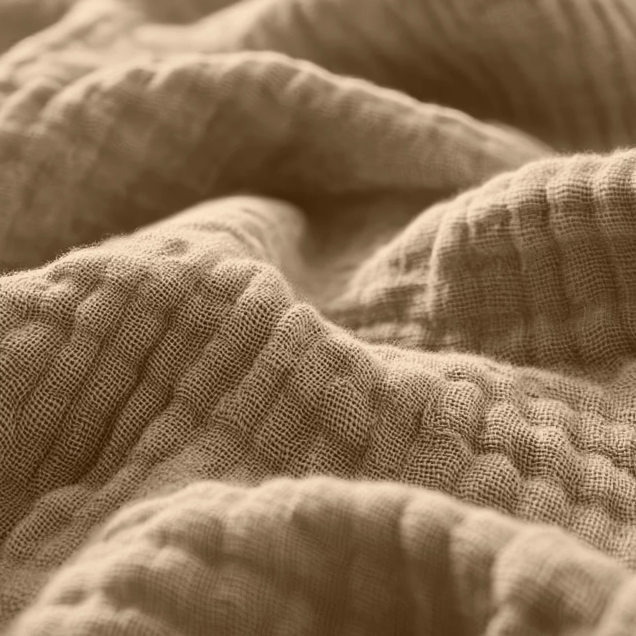 Decoware mousseline hoeslaken - microvezel - zand